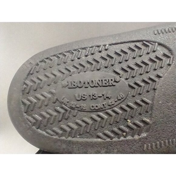Isotoner Men’s Slippers Size 13-14 Black Memory Foam Moccasin House Shoes - Picture 8 of 11